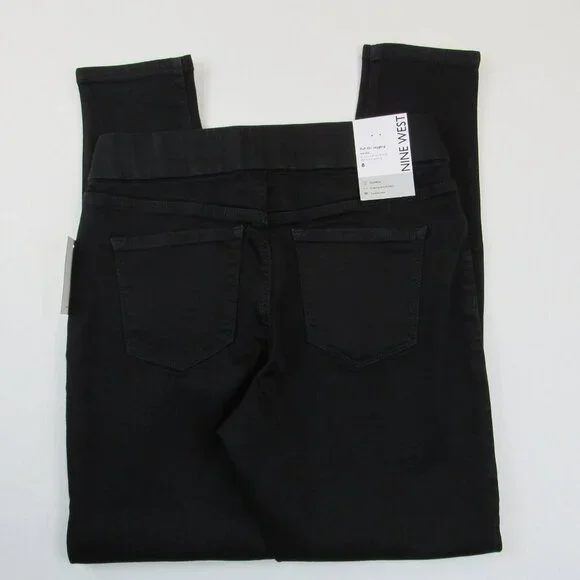 Nine West Black Pull-On Jegging Women's Size 8 Mid Rise Stretch Comfort Waist - Picture 6 of 11
